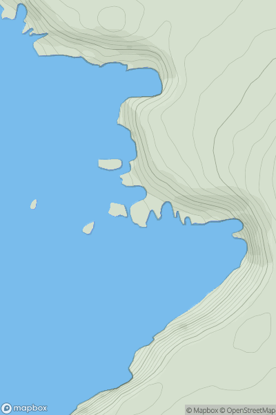 Thumbnail image for Dinas Mawr [South-West Wales] showing contour plot for surrounding peak